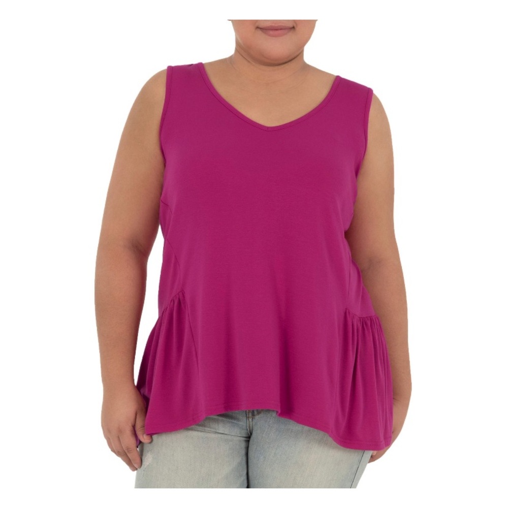 Terra & Sky Women’s Plus Size Peplum Tank